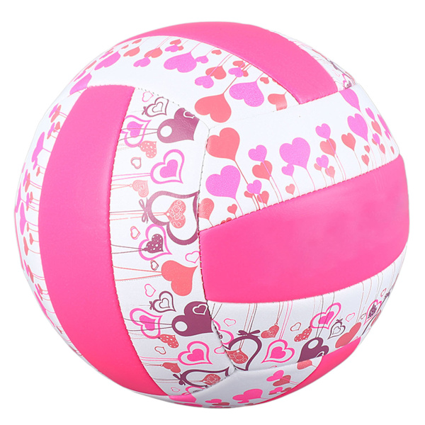 Storlek 5 Träning Volleyboll PU Mjuk Inomhus Utomhus Volleyboll för Studenter Pool Gym Träning Rosa