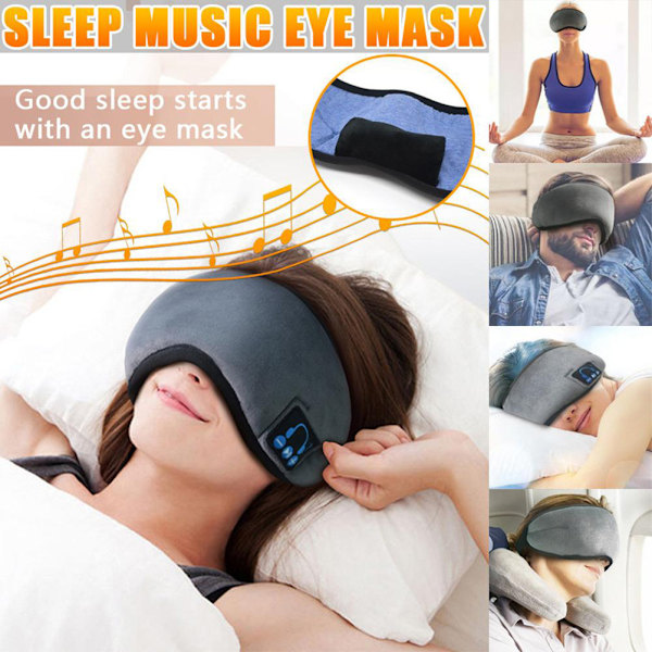 Bluetooth-unimaski silmänaamio Langaton Bluetooth 5.0 -kuulokkeet Matkustaminen Nukkumiskuulokkeet Handsfree-unimaski nukkumiseen Päiväunet