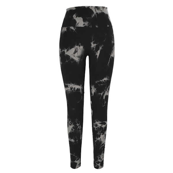 Tie Dye Leggings - Sømløse, Højtaljede, Elastiske, Sorte, Hurtigtørrende, Bløde og Åndbare Yoga Leggings til Kvinder S