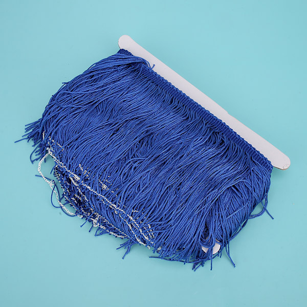 Kvaster Frynser Blonder Latin Kjole Scene Tøj Sko Håndværk Gardin DIY Tilbehør 14cm / 5.5inRoyalblue