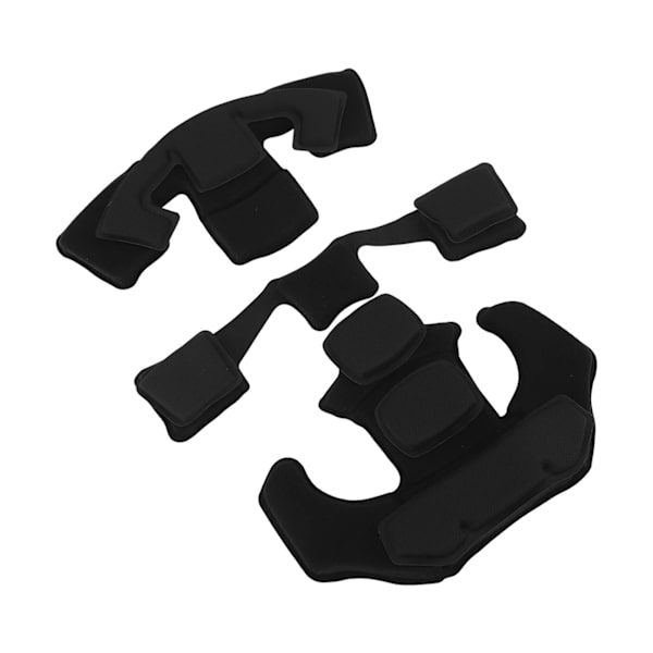 3 stk. Memory Foam Pad Beskyttende Svampeforing Hjelmpolstringssæt til Universal Motorcykel Scooter Cykel Hjelm Sort