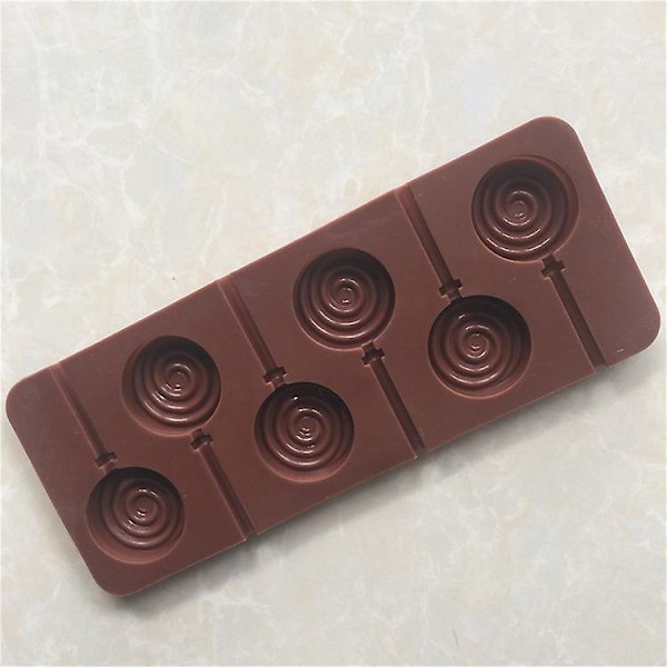Silikon Lollipop Form, 2-pak med pinde - 6 hulrum