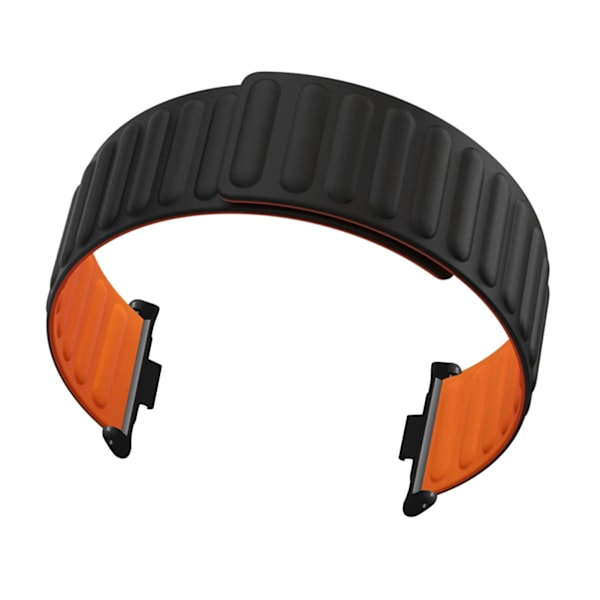 Magnetiske urremme Dobbeltsidet blødt silikone magnet urremme til Mi Band 8 Pro Sort Orange