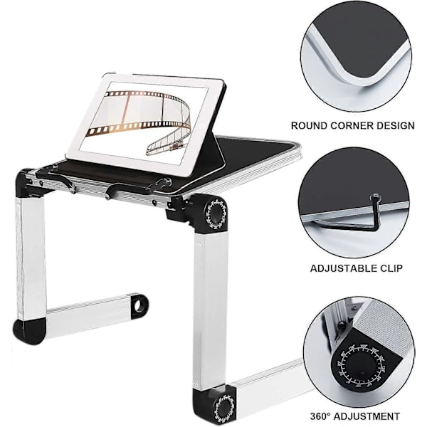 Bogstøtte Laptop Stand Justerbar Bogholder Bakke Med Side Papirclips Ergonomisk