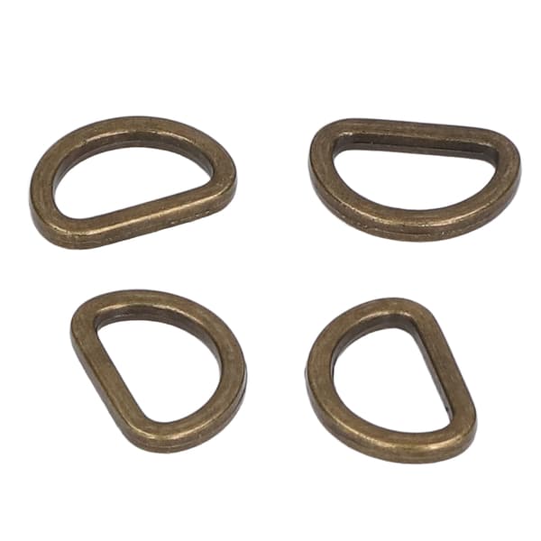 10 stk. D-ringe Pålidelige Holdbare Glansfulde Komfortable Små Kompakte Dekorative Taskespænder til DIY-håndværk Bronze