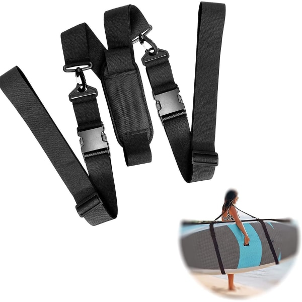 Justerbar nylon och bärrem för SUP Board med Paddle Board-koppel