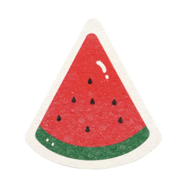 Cute Cartoon Print Compressed Wood Pulp Sponge Scrubber Kitchen Cleaning Sponge Household Cleaning Supplies for Washing Dishes Watermelon