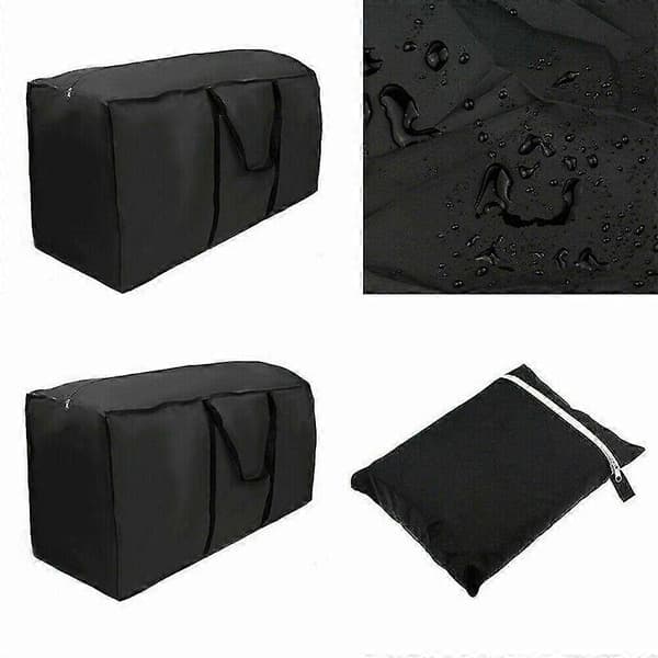 Kraftig Extra Stor Vattentät Förvaringsväska med Dragkedja för Trädgårdsmöbelkuddar 173*76*51CM