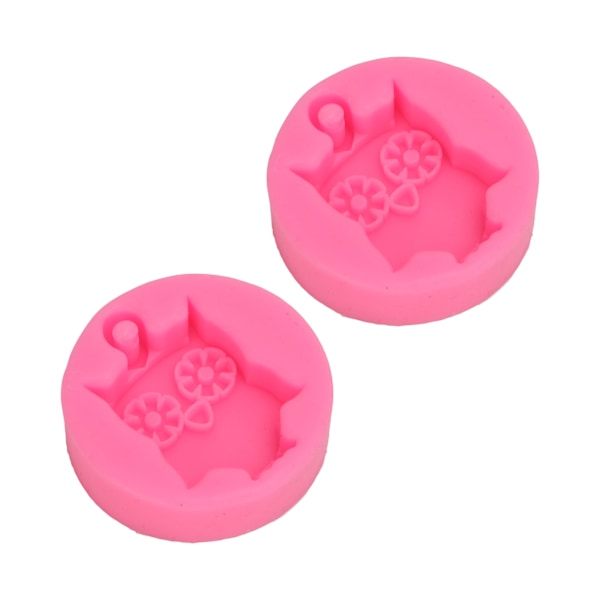 2 stk. silikoneform DIY sød ugle silikoneform non-stick fleksibel bil aromaterapi gipsform