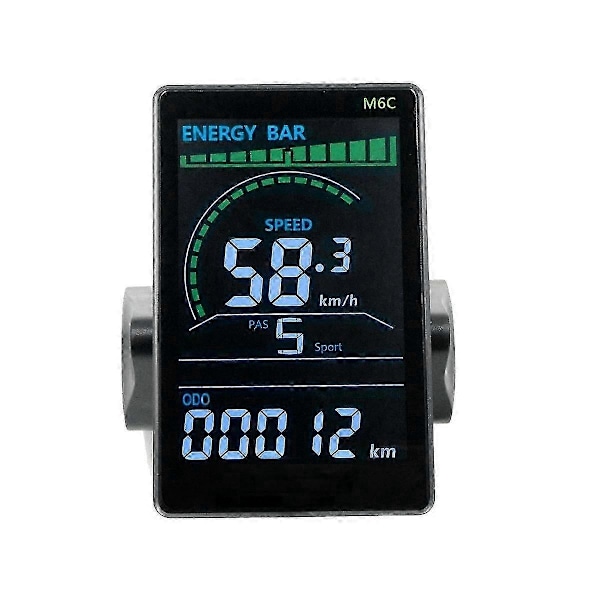 M6C Elektrisk Cykel LCD Display Meter 24V-60V E Scooter LCD Panel Farveskærm med USB kompatibel med Mountain