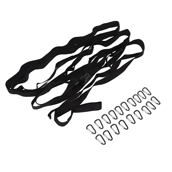 19 Ring Resväska Klädstreck Utomhus Bärbar Camping Klädstreck med Karabiner för Resor Vandring Picknick