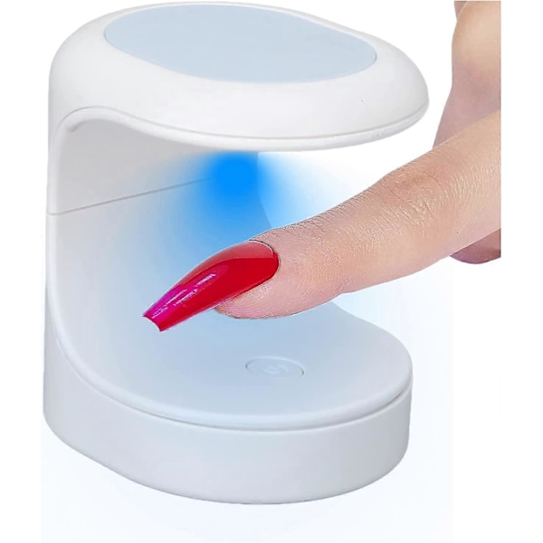 Mini UV LED Neglelampe, 16W USB LED UV Lampe, Negletørrer UV Lampe, Bærbar Én Finger Gel Neglelak Hærdningslampe med USB Kabel til Hjemme Neglesalon