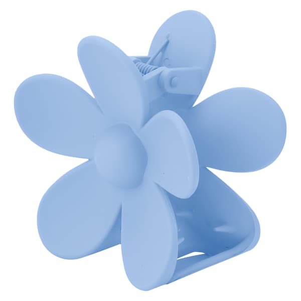 Stor blomsterhårklemme skridsikker mat sød tyk normal tynd hårstyling tilbehør til kvinder piger lyseblå