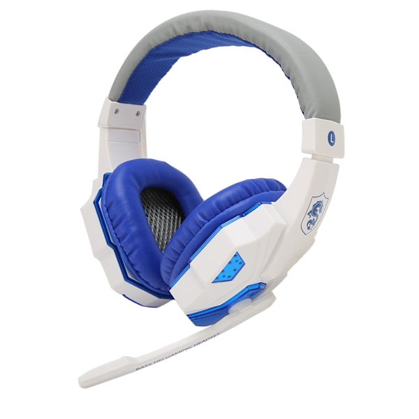 Trådbundet spelheadset Dubbel 3,5 mm-kontakt och USB Justerbar volym Stäng av spelhörlurar med mikrofon och ljus för dator