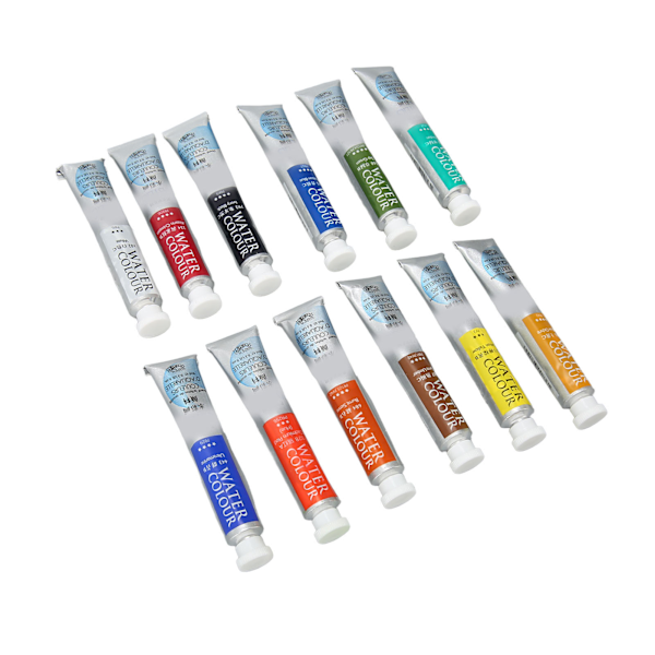 Vandfarve Maling 12 Farver 9ml Tube Lys Vibrerende Flot Transparens Akvarel Maling Sæt til Kunstner Maleri