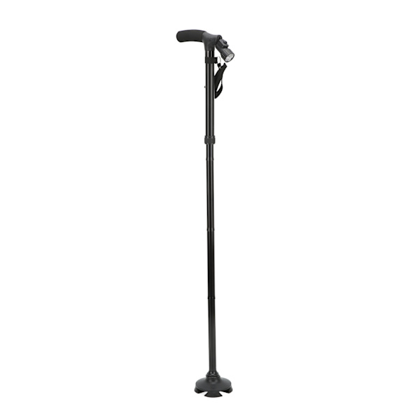 Hopfällbar vandrare käpp hand promenadkäpp hopfällbar promenadkäpp med LED-ljus för äldre män kvinnor