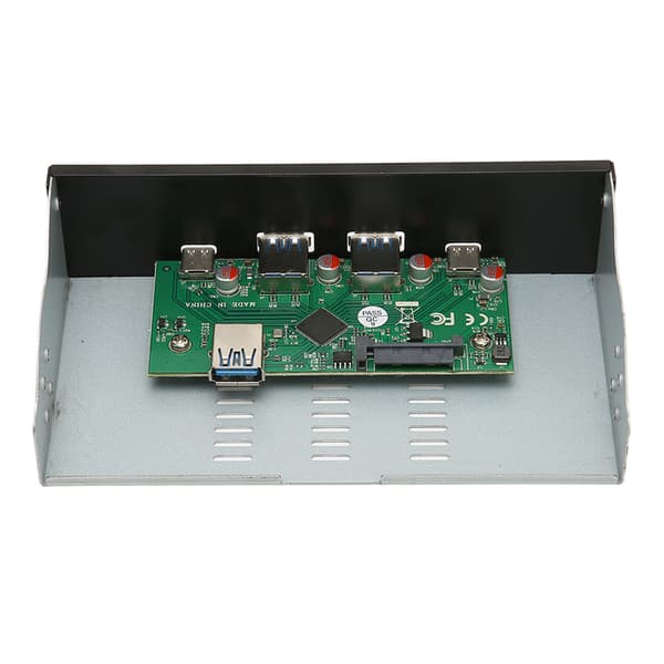 USB-frontpanelhub 10 Gbps 2 USB A 2 USB C USB 3.1 Gen 2 4 porter høy ytelse 5,25 tommer frontpanelhub for OS X PC