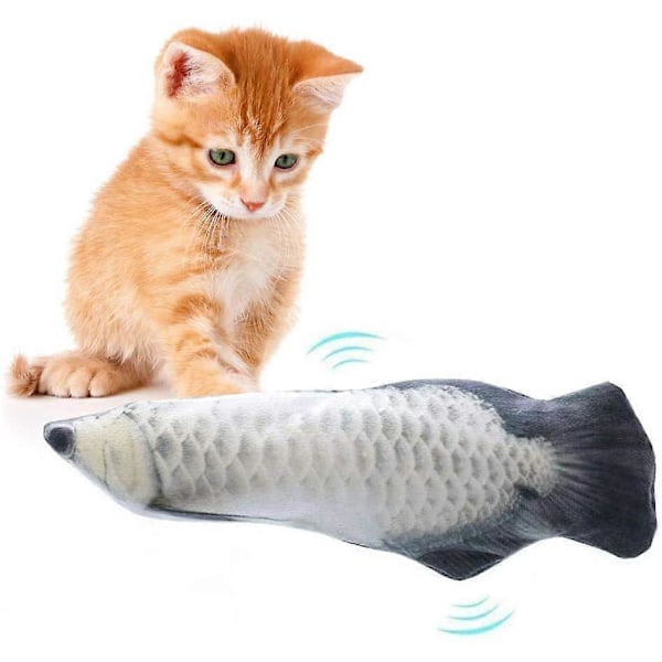 Elektrisk kattleksak med kattmynta Interaktiv leksak för katt Plysch tuggleksak Simuleringsfisk kattleksak, D