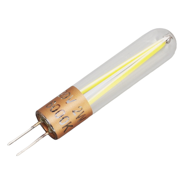 2 kpl G4 LED-lamppua 2W 6000K Valkoinen valaistus Korkea värintoisto Lasinen putki Vakio G4-kanta LED-lamput AC220V
