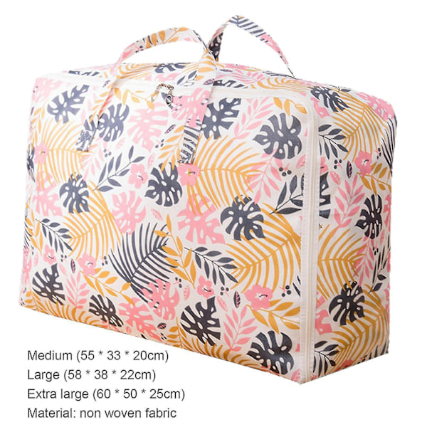 Åndbar Quilt Opbevaringspose med Lynlås - Vliesstof Tæppe Organizer L Elk