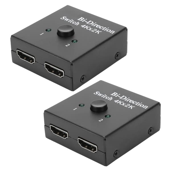 2 stk. HDMI Bi-Direction Switch Converter Switcher Splitter Hub HDCP 2x1 1x2 ind/ud