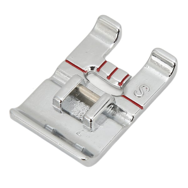 S Presser Foot Slitstarkt Lätt Installation Rostfritt Stål Sidofoder Tyg Presser Foot för Viking