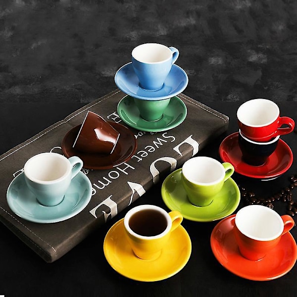 Espresso Svart Italiensk Kaffe Kopp Mörkblå
