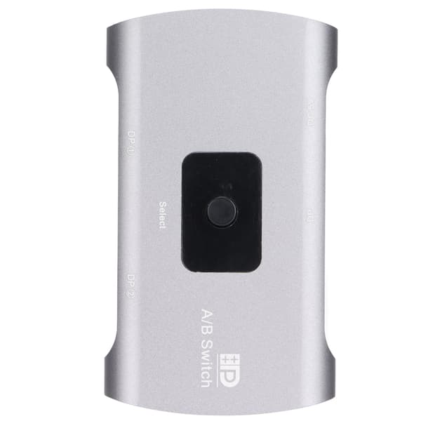 DP A/B-bryter 3D visuelle effekter DP1.2 toveis bryteromformer 4K 60Hz DC 5V ekstern strømforsyning