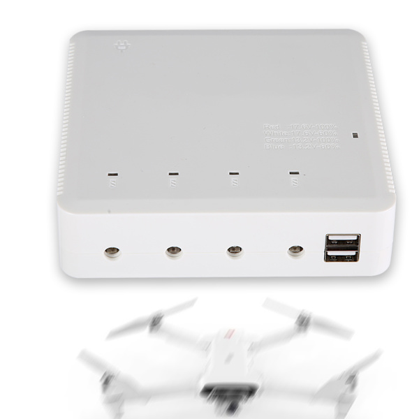 4 Batteriportar + 2 USB-laddnings RC Drone-laddare för XIAOMI FIMI X8 SE Drönare 100-240V Vit AU