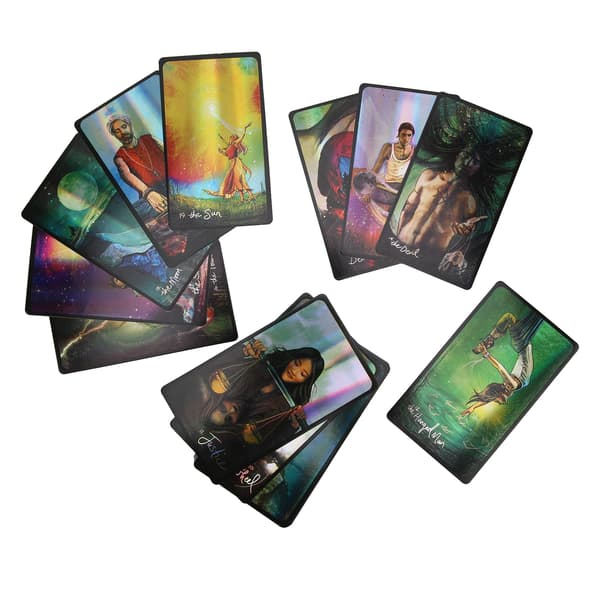 Tarotkortspil Hologram Papir Engelsk Version Skæbnespåkortsbrætspil Legetøj