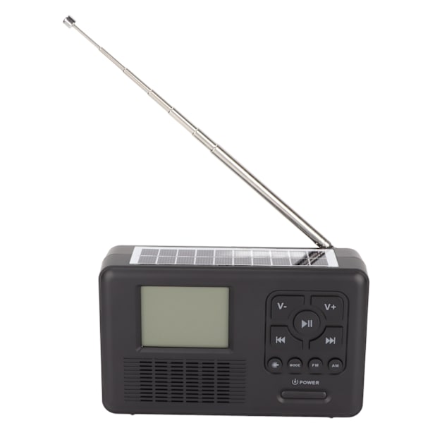 Kortvågsradio AM FM Dual Band Solcellsladdad Handvev Uppladdningsbar Bluetooth Nödbelysning Bärbar Mini Radio TRA550