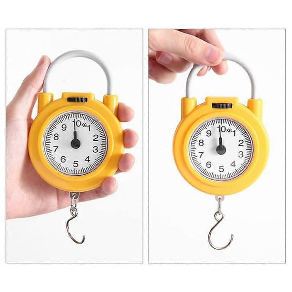 10 kg Mechanical Dial Scale, Kitchen Scale with Tape Measure, Yellow