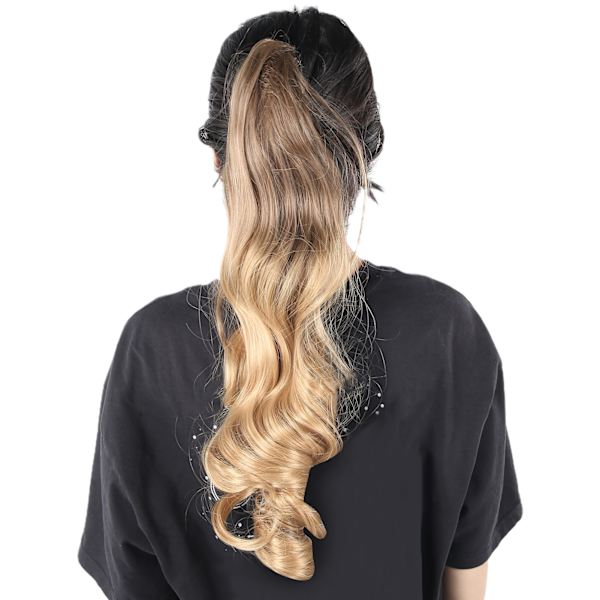 55 cm hästsvans hårförlängning Kloklämma Långt lockigt falskt hår Gradient Dam Hårstycken Wig8T27