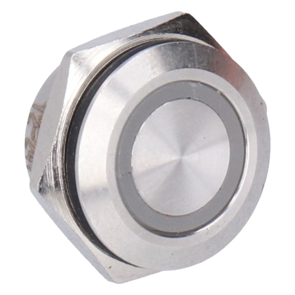 5 kpl Momentary Push Button Switch Metal Auto Reset Ultra Thin Vedenpitävä LED 16mmAC220V Keltainen