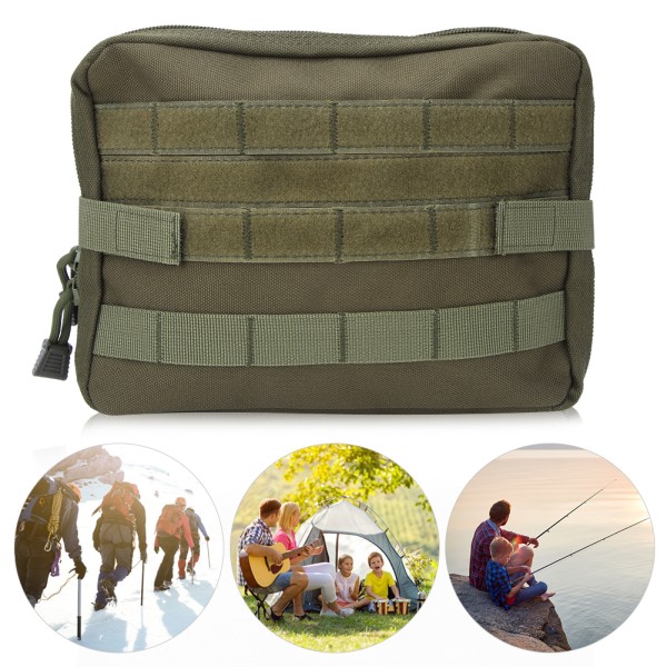 Canvas Outdoor Portable Tactics Oppbevaringsveske Enkel sideveske for jakt Camping FishingGreen