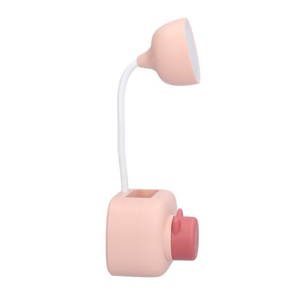 Skrivbordslampa tecknad katt multifunktionell LED-skrivbordslampa med pennvässare USB-kabel för studierum sovrum kontor presentrosa
