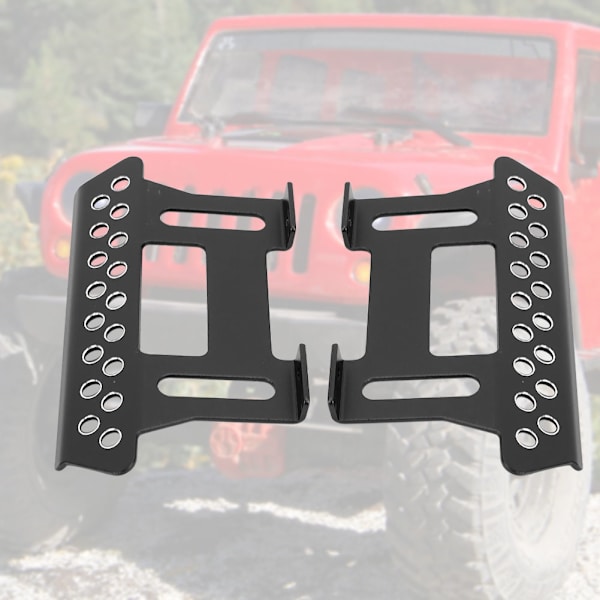 Aluminiumlegering Side Foot Pedal Plate Axial Footplate Reservedeler for SCX10 1/10 RC Bil Svart