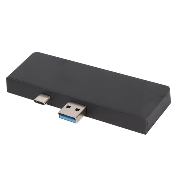 USB C-hub 4K HD multimedia-gränssnitt dataöverföring dubbla USB3.0-portar 5 i 2 USB C-hub för Surface Pro 7 Svart
