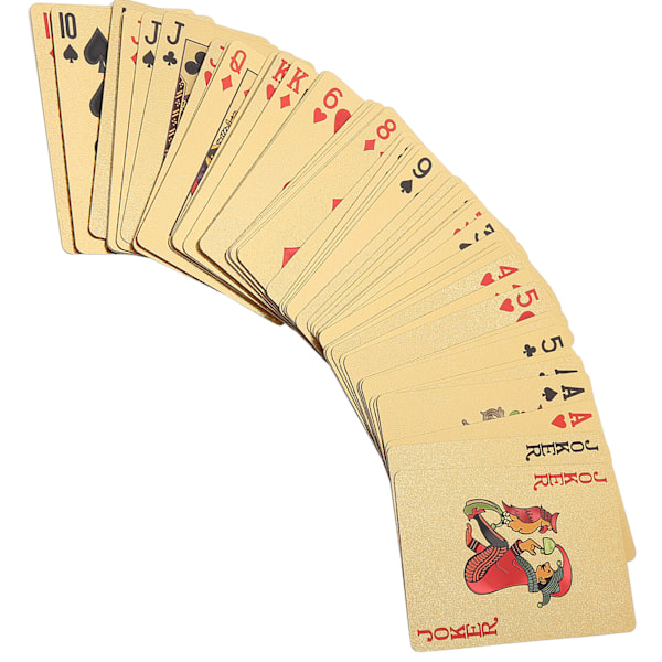 Vattentäta pokerkort i PVC med böjmotstånd, samlarobjekt, presenter, bordsspel, gyllene låda