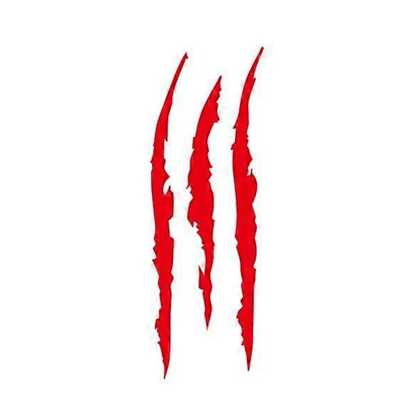Reflekterende Klistermærke Bil Monster Klo Rids Vandtæt Klistermærke Forlygte Klistermærke Passer til Bil Motorcykel Notebook Skateboard Snowboard 2 STK (Rød)