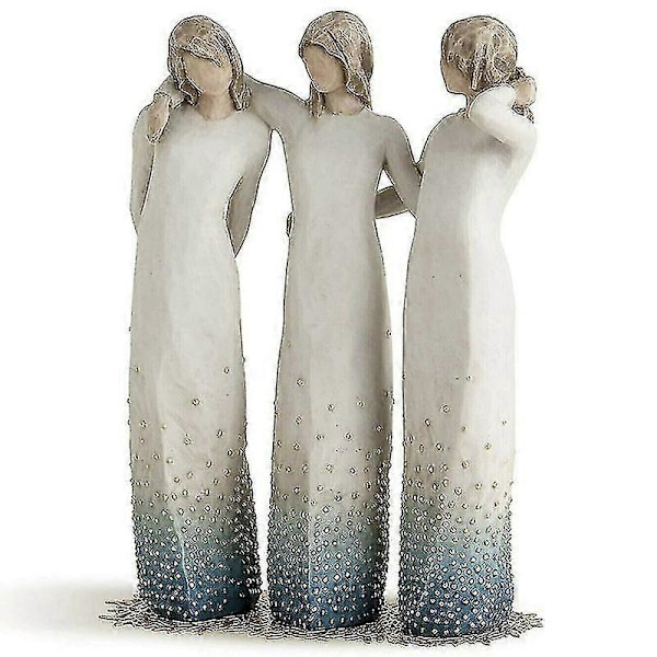 Ved Min Side Skulptureret Håndmalet Figur Resin Skrivebordspynt Hjem Dekorativ Statue