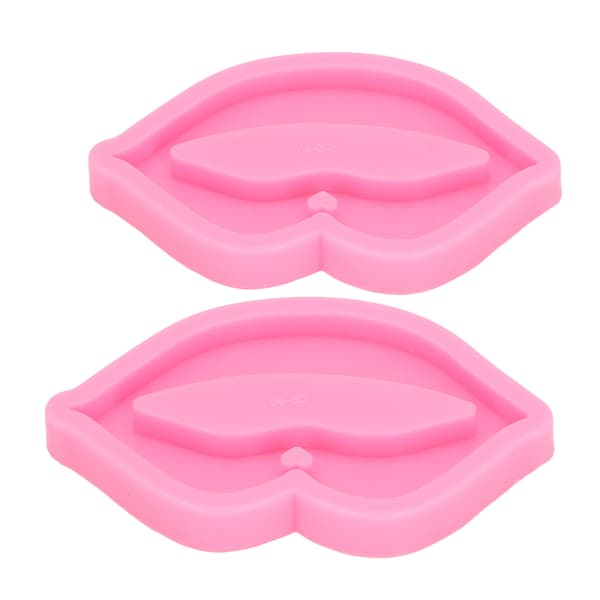 2 stk. læbeformede silikoneforme, fleksible DIY fondantforme, kagedekorationsforme til kagebutik