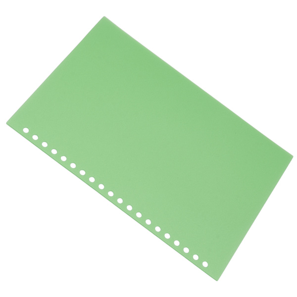 50 st arkpapper bindande omslag matt A5 20 hål PP plast för presentation grön