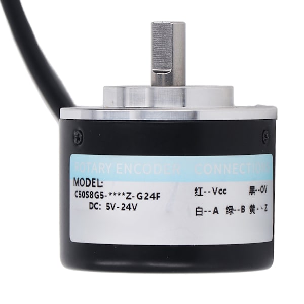 PNP Inkremental Encoder IP50 50mm Udvendig Diameter 2 Faset Inkremental Encoder til Intelligent Styring DC5-24V 1200P/R