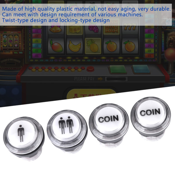LED Arcade Push Button Kit - Del 1: Spelare 2 & myntknappar