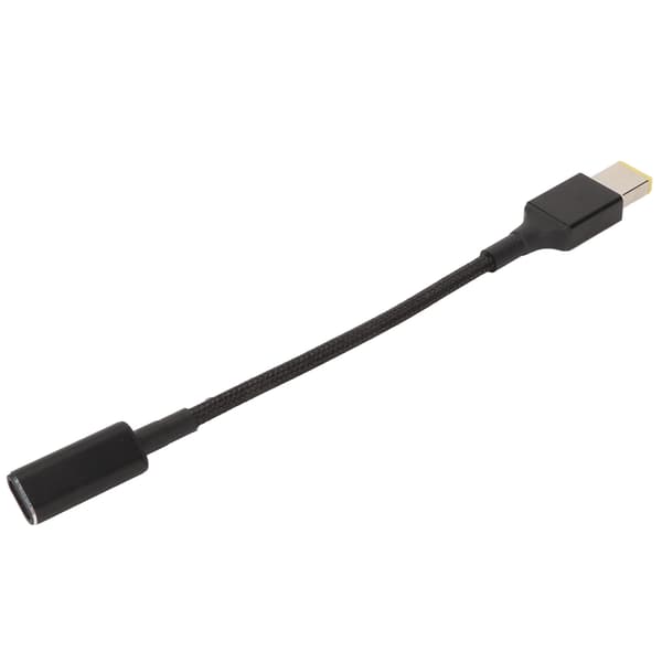 Bærbar opladerkabeladapter USB C til Slim Tip aluminiumslegering 100W DC bærbar opladerkabel til Lenovo rektangulær port