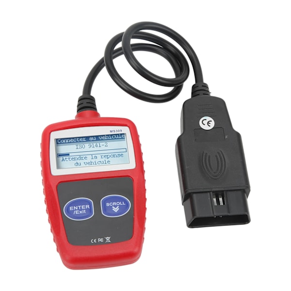 12V OBD2 Diagnostisk Skanner LCD-bakgrundsbelyst skärm Professionellt diagnostiskt gränssnitt för bil