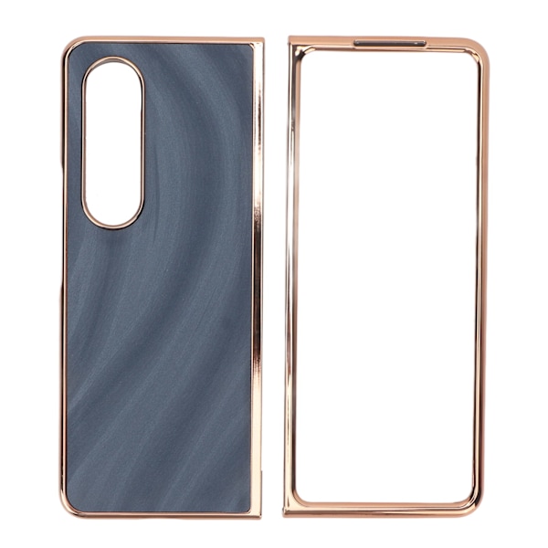 Telefonfodral Nano Galvanisering Reptålig Galaxy Textur Fällbar Telefonskyddande Skal för Samsung Galaxy Z Fold 4 Blå