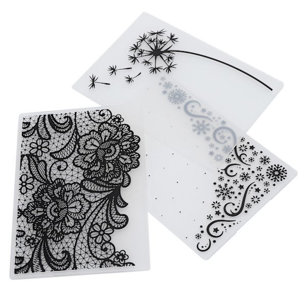 3 st. Plastpräglingsschabloner DIY Korttillverkning Scrapbooking Präglad Mall Pappershantverk Verktyg