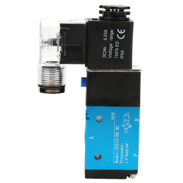 3V210-08 2-asentoinen 5-tieinen solenoidiventtiili PT1/4in 1.2MPa 170Psi solenoidiventtiili IP65 (DC24V)